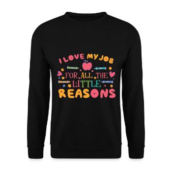 Maternelle - Sweat-shirt Unisexe - noir - Devant - Alina (178cm) & Michal (187cm)
