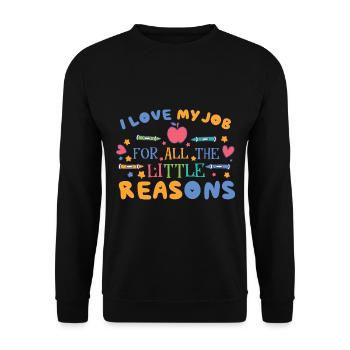 Cute Kindergarten Teacher - Unisex Sweatshirt - black - Front - Alina (178cm) & Michal (187cm)