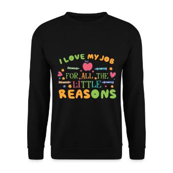 Teaching Montessori - Unisex Sweatshirt - black - Front - Alina (178cm) & Michal (187cm)