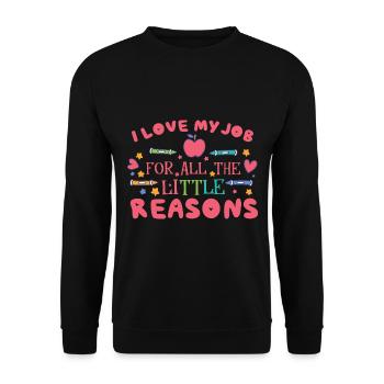 Women Teaching Kindergarten - Unisex Sweatshirt - black - Front - Alina (178cm) & Michal (187cm)