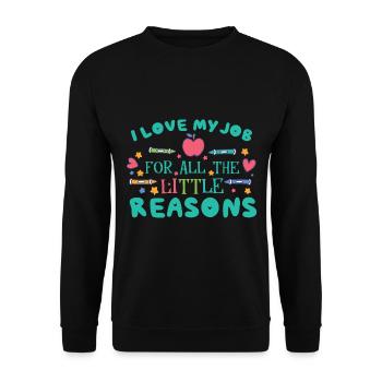 École d’enseignement Montessori - Sweat-shirt Unisexe - noir - Devant - Alina (178cm) & Michal (187cm)