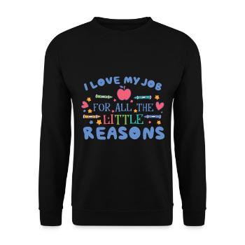 Enseigner Dire garderie Montessori - Sweat-shirt Unisexe - noir - Devant - Alina (178cm) & Michal (187cm)