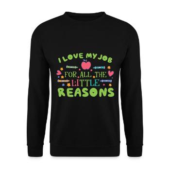 Montessori Teacher - Unisex Sweatshirt - black - Front - Alina (178cm) & Michal (187cm)