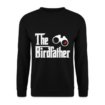 The Birdfather the Godfather Ornithologist - Unisex Sweatshirt - black - Front - Alina (178cm) & Michal (187cm)
