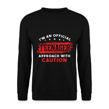 Je suis un adolescent officiel - Sweat-shirt Unisexe - noir - Devant - Alina (178cm) & Michal (187cm)