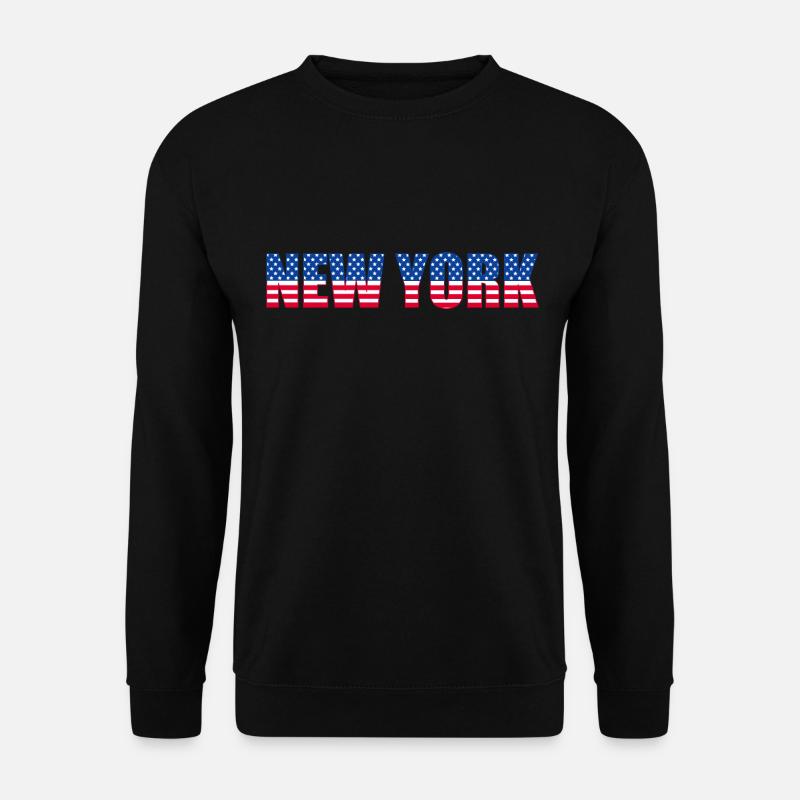 NEW YORK Flagge - Unisex Pullover - Schwarz