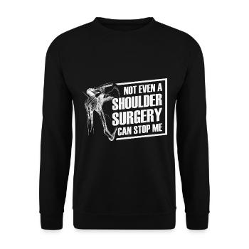 Chirurgie de l’épaule Remplacement de l’épaule - Sweat-shirt Unisexe - noir - Devant - Alina (178cm) & Michal (187cm)