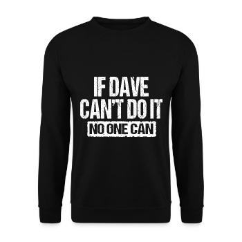 Funny Dave - Unisex Sweatshirt - black - Front - Alina (178cm) & Michal (187cm)