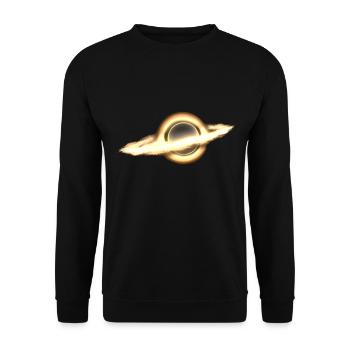 Schwarzes Loch, Universum, Science Fiction, Portal - Unisex Pullover - Schwarz - Vorne - Alina (178cm) & Michal (187cm)