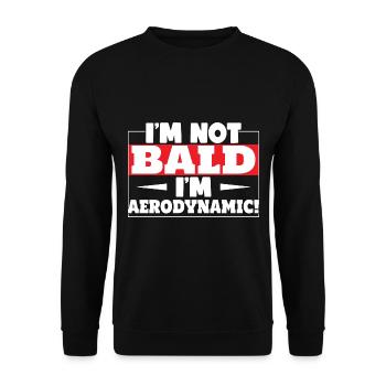 Je ne suis pas chauve je suis aérodynamique - Sweat-shirt Unisexe - noir - Devant - Alina (178cm) & Michal (187cm)