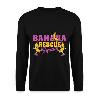 Brigade de sauvetage de bananes - Sweat-shirt Unisexe - noir - Devant - Alina (178cm) & Michal (187cm)