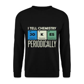Je raconte des blagues de chimie - Sweat-shirt Unisexe - noir - Devant - Alina (178cm) & Michal (187cm)