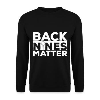 Back Nines Matter - Unisex Sweatshirt - black - Front - Alina (178cm) & Michal (187cm)