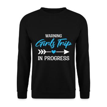 Girls Weekend Trip Girls Crew - Unisex Sweatshirt - black - Front - Alina (178cm) & Michal (187cm)