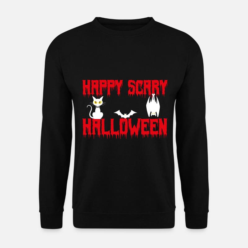 Glückliches gruseliges Halloween - Unisex Pullover - Schwarz
