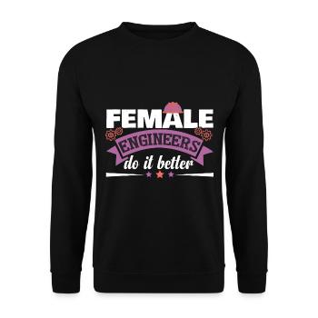 Les ingénieures le font mieux - Sweat-shirt Unisexe - noir - Devant - Alina (178cm) & Michal (187cm)