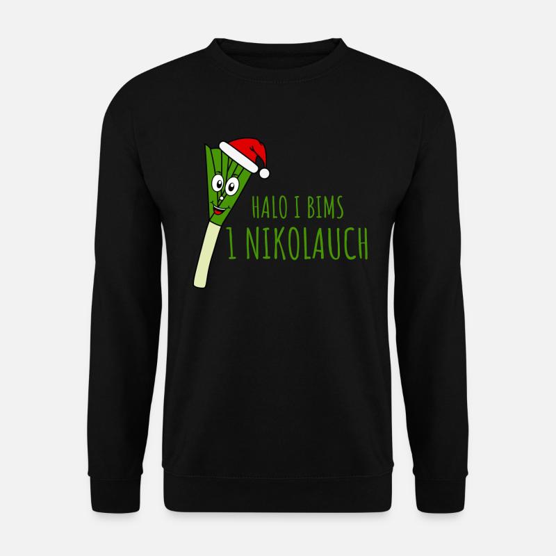 Ugly Christmas Halo I Bims 1 Nikolauch - Unisex Pullover - Schwarz