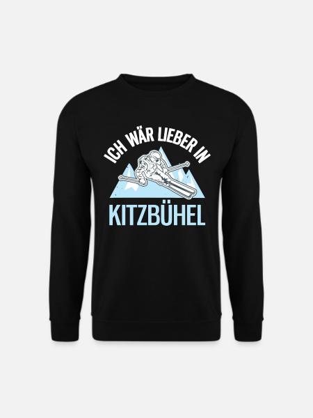 Ich Wär Lieber In Kitzbühel Skifahren Skifahrer - Unisex Pullover - Schwarz