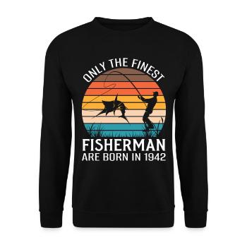 Pêcher Pêcheur Canne à pêche - Sweat-shirt Unisexe - noir - Devant - Alina (178cm) & Michal (187cm)