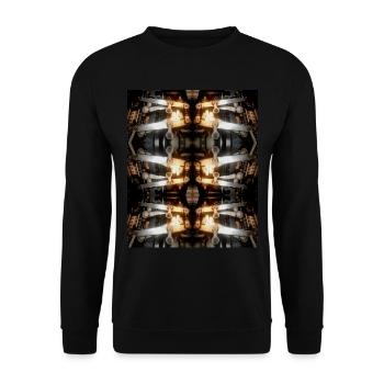 Steampunk Techno Mechanics Machine Man - Unisex Sweatshirt - black - Front - Alina (178cm) & Michal (187cm)