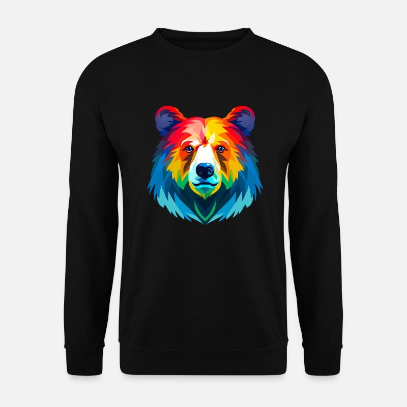 bunter Bär - Unisex Pullover - Schwarz