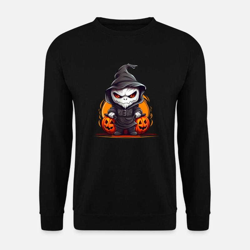 Halloween ghost face with cowl - Unisex Sweatshirt - black