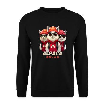 Alpaca Squad - Unisex Sweatshirt - black - Front - Alina (178cm) & Michal (187cm)