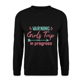Girls Trip In Progress - Unisex Sweatshirt - black - Front - Alina (178cm) & Michal (187cm)