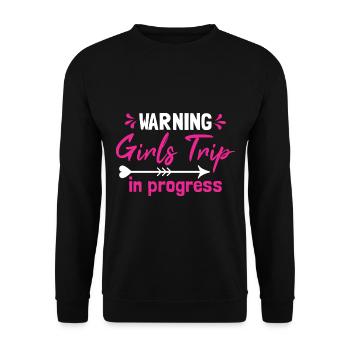 Girls Trip In Progress - Unisex Sweatshirt - black - Front - Alina (178cm) & Michal (187cm)