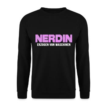 nerd coder server gamer nerdin online nerd-girl - Unisex Pullover - Schwarz - Vorne - Alina (178cm) & Michal (187cm)
