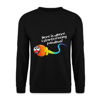 Funny LGBT Pride Month - Unisex Sweatshirt - black - Front - Alina (178cm) & Michal (187cm)