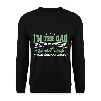 I'm The Dad - Unisex Sweatshirt - black - Front - Alina (178cm) & Michal (187cm)