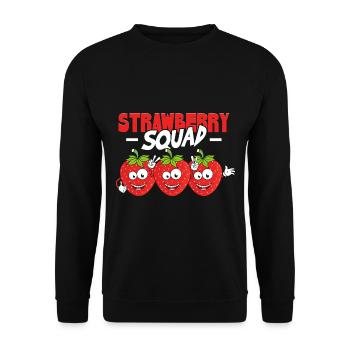 Escouade des fraises - Sweat-shirt Unisexe - noir - Devant - Alina (178cm) & Michal (187cm)