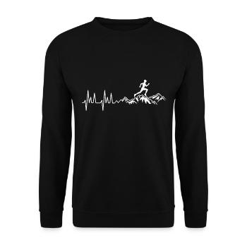 trail ultra running course à pied nature montagne - Sweat-shirt Unisexe - noir - Devant - Alina (178cm) & Michal (187cm)