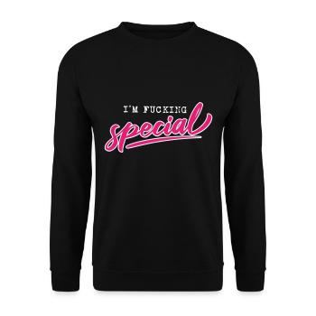 Je suis de spécial - Sweat-shirt Unisexe - noir - Devant - Alina (178cm) & Michal (187cm)