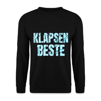 Klapsenbeste Klapse Psychiatrie Sprüche Geschenk - Unisex Pullover - Schwarz - Vorne - Alina (178cm) & Michal (187cm)