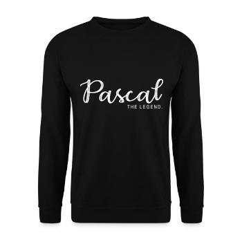 Pascal the legend Cadeau T shirt pascal - Sweat-shirt Unisexe - noir - Devant - Alina (178cm) & Michal (187cm)