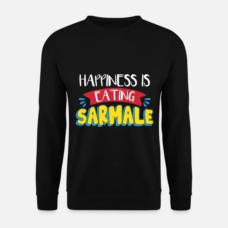 Glück isst Sarmale - Unisex Pullover - Schwarz