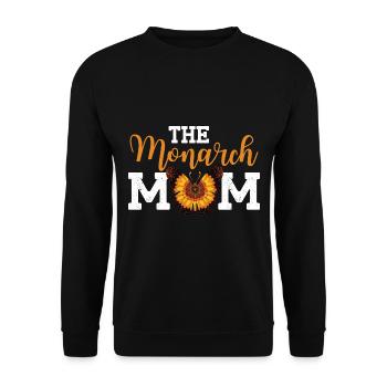 La maman monarque - Sweat-shirt Unisexe - noir - Devant - Alina (178cm) & Michal (187cm)