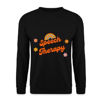 Speech Therapy Rainbow Pathologist - Unisex Sweatshirt - black - Front - Alina (178cm) & Michal (187cm)