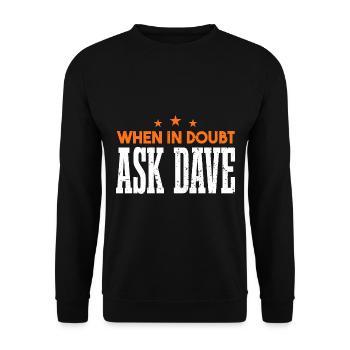 Demandez à Dave - Sweat-shirt Unisexe - noir - Devant - Alina (178cm) & Michal (187cm)