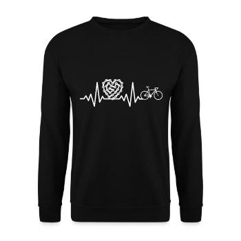 I like the bike tension rhythm bike bikes bikes cool bikes - Unisex Sweatshirt - black - Front - Alina (178cm) & Michal (187cm)