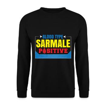 Blutgruppe Sarmale positiv - Unisex Pullover - Schwarz - Vorne - Alina (178cm) & Michal (187cm)