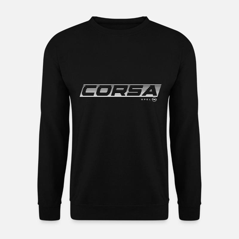 Opel Corsa Renn-Logo In Weiß - Unisex Pullover - Schwarz