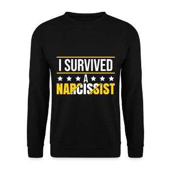 Funny Divorce - Unisex Sweatshirt - black - Front - Alina (178cm) & Michal (187cm)