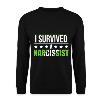 Ex Husband Divorce Single Breakup - Unisex Sweatshirt - black - Front - Alina (178cm) & Michal (187cm)