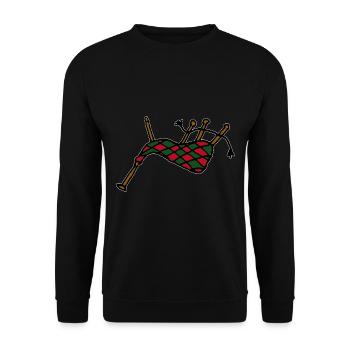 Cornemuse Écosse Musique - Sweat-shirt Unisexe - noir - Devant - Alina (178cm) & Michal (187cm)