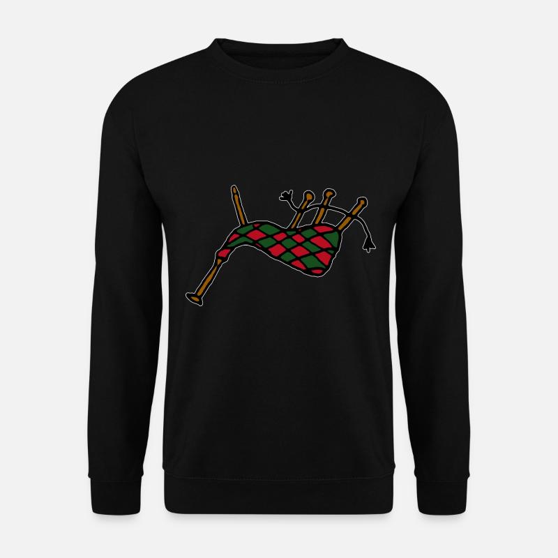 Dudelsack Schottland Musik - Unisex Pullover - Schwarz