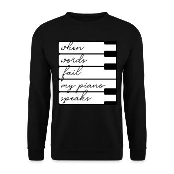 Pianiste Piano Piano Piano Gift - Sweat-shirt Unisexe - noir - Devant - Alina (178cm) & Michal (187cm)