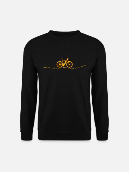 Warum ich mit Akku fahre? Radsport Rennrad retro - Unisex Pullover - Schwarz